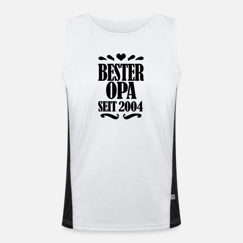 Bester Opa seit 2004 - Geschenk für Opa Funktionelles Kontrast-Tank Top für Männer 