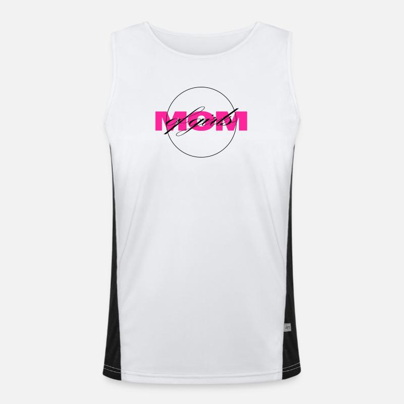 Modern Neon Letters with Script Overlay - Men's Functional Contrast Tank Top  - white/black