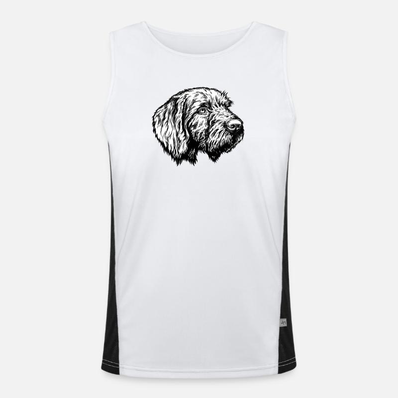 Pudelpointer Portrait Débardeur respirant contrasté Homme 