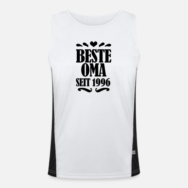 Beste Oma seit 1996 - Oma Geschenk Funktionelles Kontrast-Tank Top für Männer 