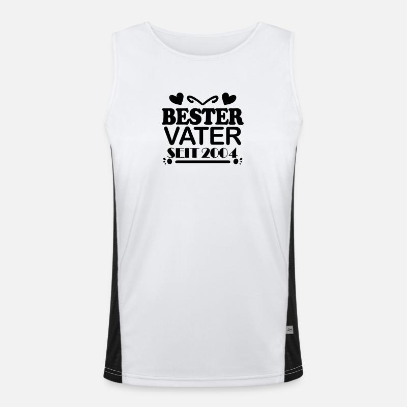 Bester Vater seit 2004 - Vatertag Geschenk Funktionelles Kontrast-Tank Top für Männer 