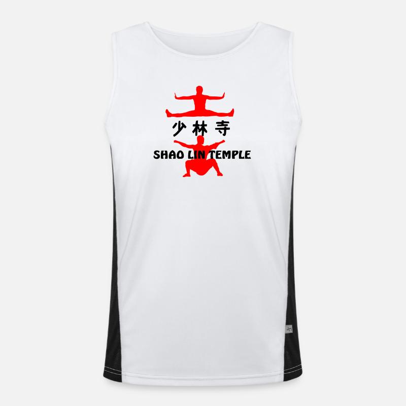 Kung Fu Shaolin Tempel Funktionelles Kontrast-Tank Top für Männer 