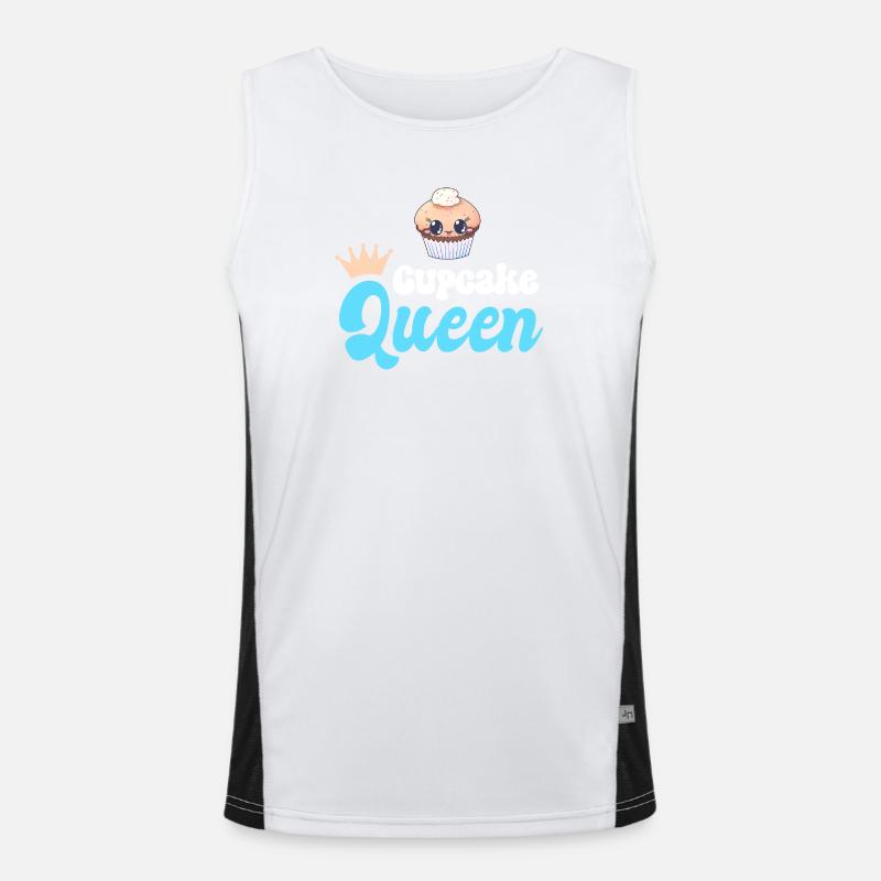 Cupcake Baking Baker - Men's Functional Contrast Tank Top  - white/black