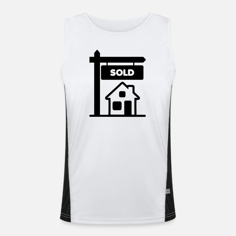 Transparent logo signboard sold Men's Functional Contrast Tank Top 