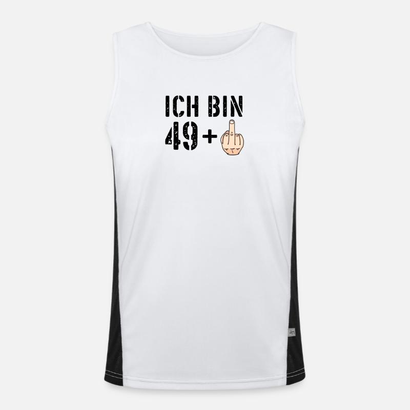Ich bin 49 plus eins + 1 - 50. Geburtstag - Ü50 Funktionelles Kontrast-Tank Top für Männer 