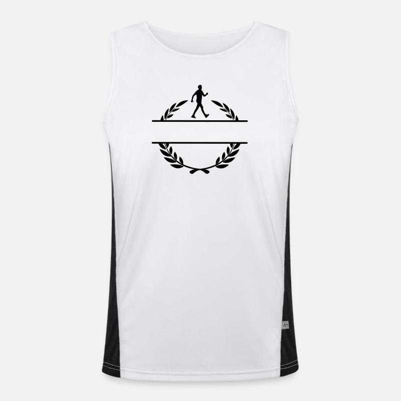 Wanderer im Lorbeerkranz Funktionelles Kontrast-Tank Top für Männer 
