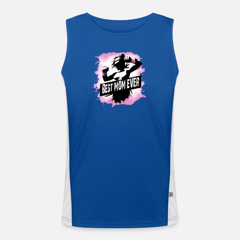 Mutter, Muttertag, Best Mom Ever Funktionelles Kontrast-Tank Top für Männer