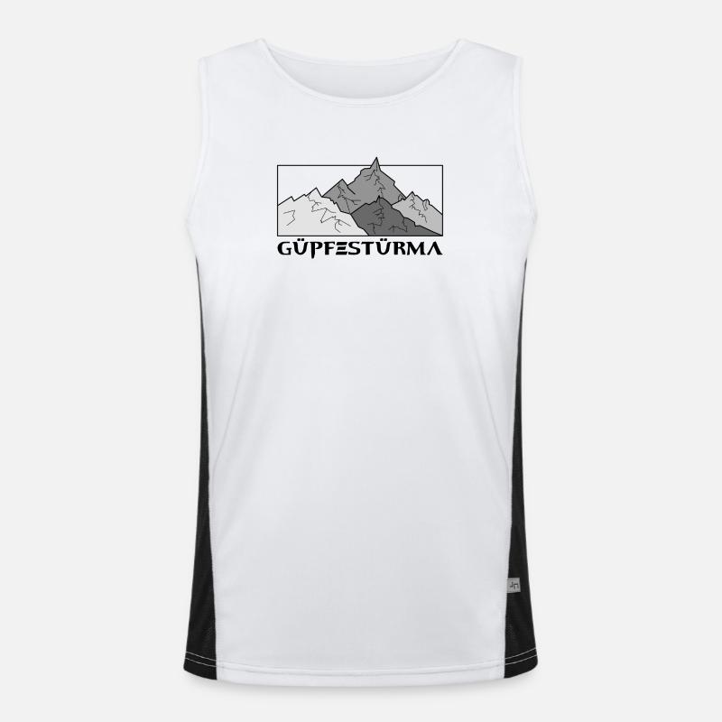 Güpfestürma - Summit climber, Austria Dialect Men's Functional Contrast Tank Top 