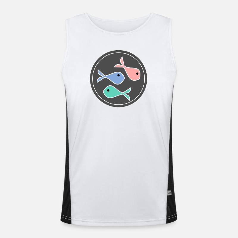 SARDINE. FISH. APRIL FOOL. EASTER. SEA Men's Functional Contrast Tank Top 