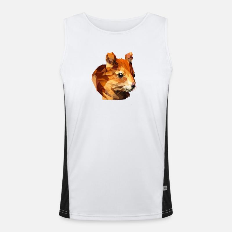 Polygon Eichhörnchen Funktionelles Kontrast-Tank Top für Männer 