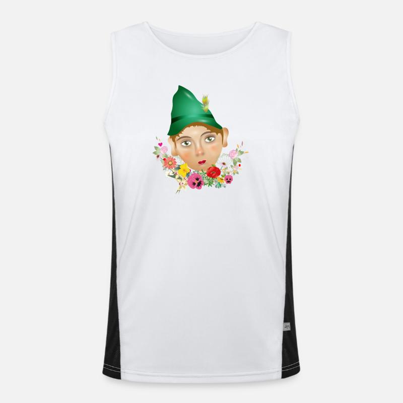 Der Seppel oder auch Seppl als Puppen Porträt Funktionelles Kontrast-Tank Top für Männer 