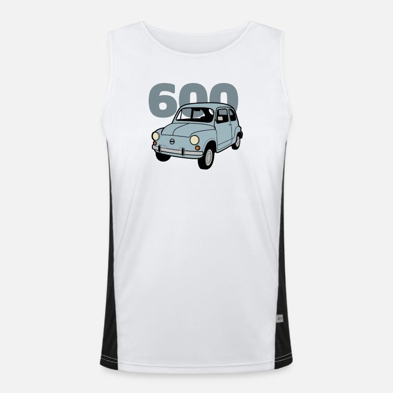 600 blauer V2 Funktionelles Kontrast-Tank Top für Männer 