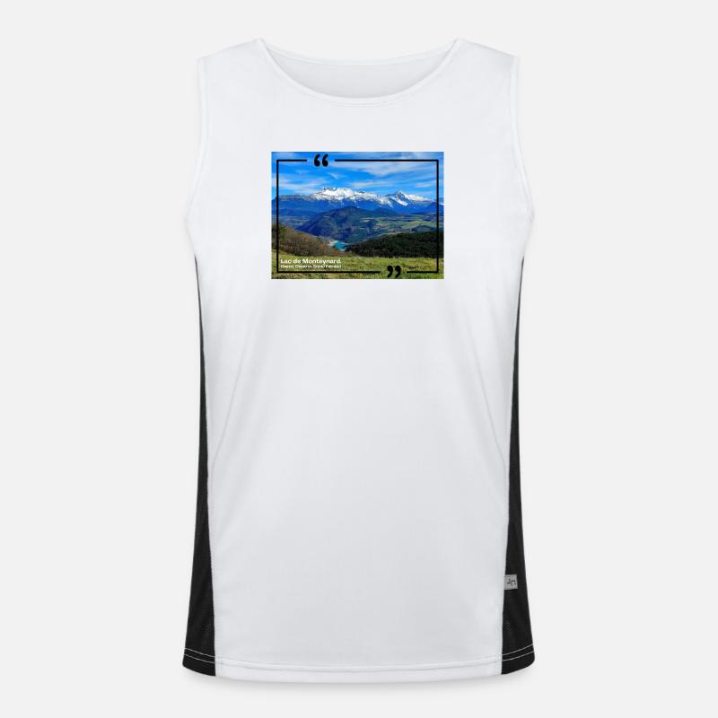 Der Monteynard-See 120323 Funktionelles Kontrast-Tank Top für Männer 