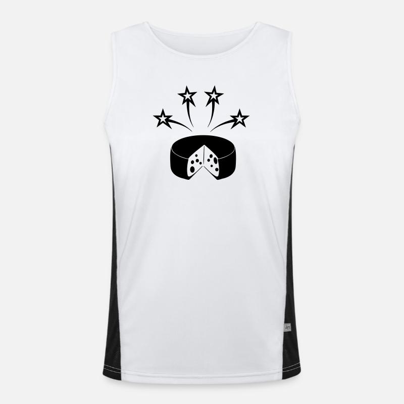 Cheese with four stars Men's Functional Contrast Tank Top 