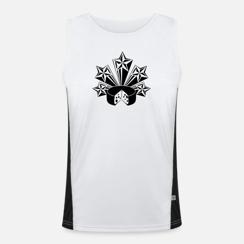 Cheese radiating stars Men's Functional Contrast Tank Top 