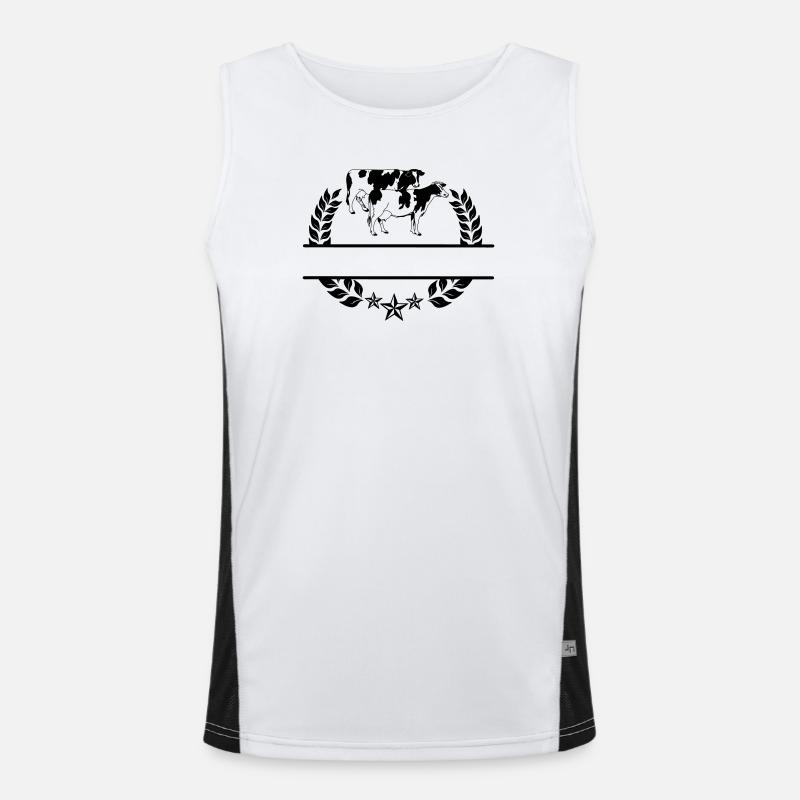 Cows monogram Men's Functional Contrast Tank Top 