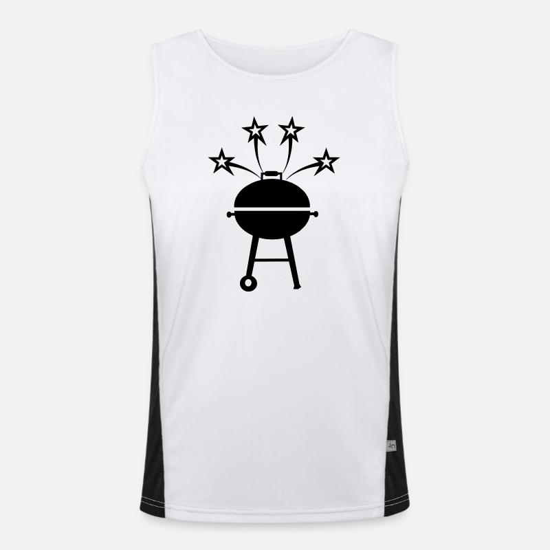 BBQ avec étoiles Débardeur respirant contrasté Homme 