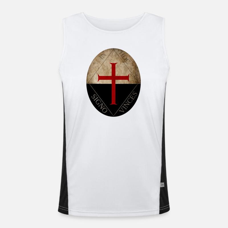 Tempelritter Funktionelles Kontrast-Tank Top für Männer 