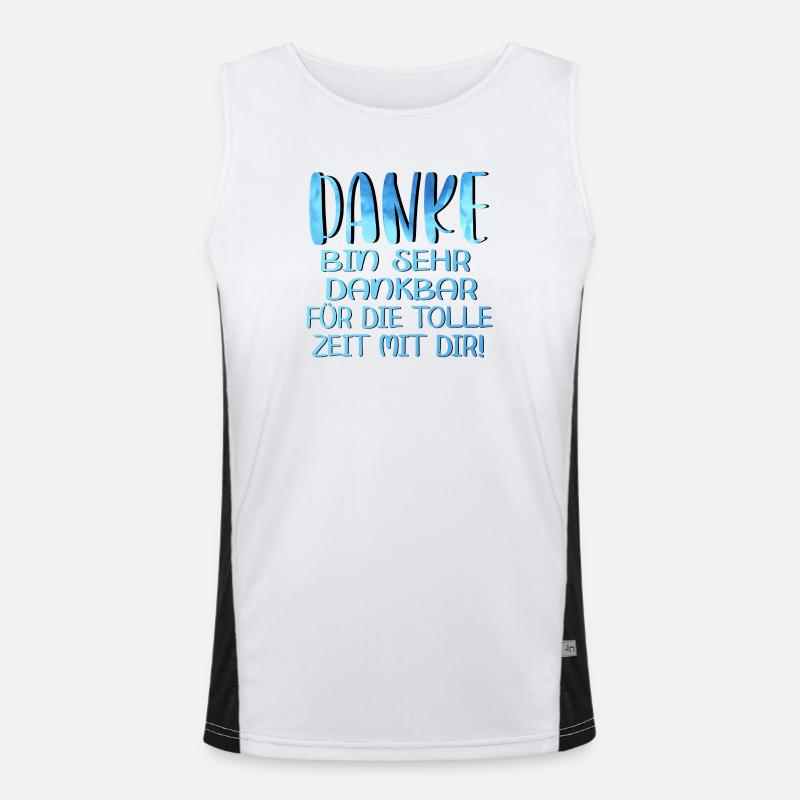 Abschiedsgeschenke - TOLLE ZEIT MIT DIR SPRÜCHE Funktionelles Kontrast-Tank Top für Männer 