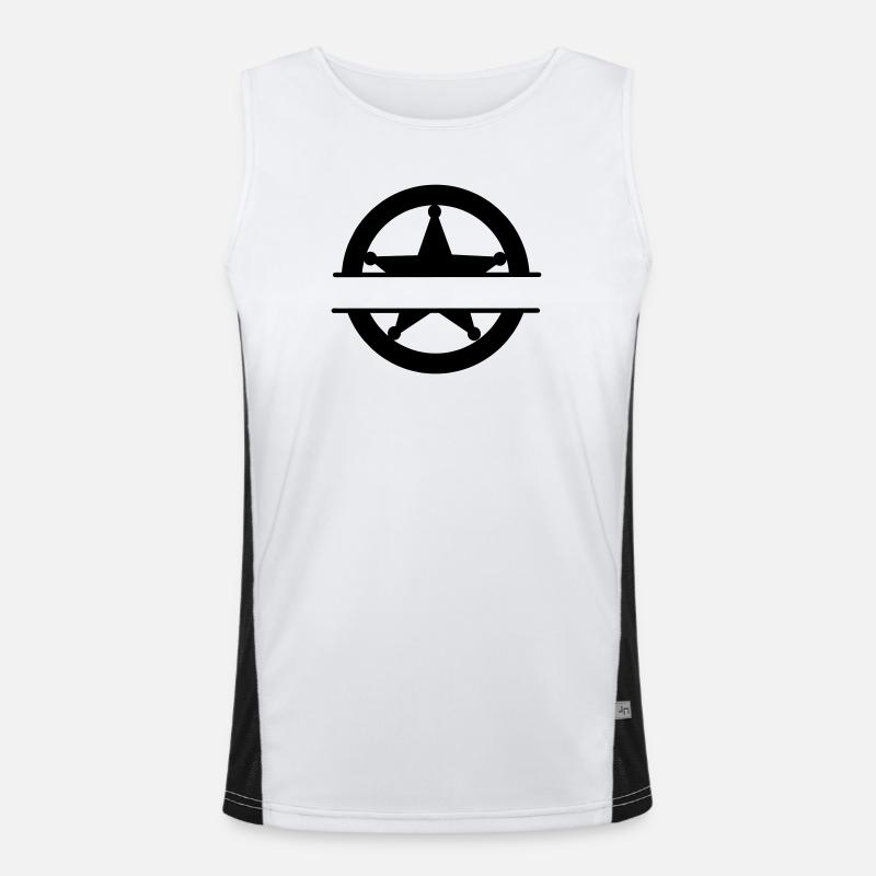 Marshall star in circle Men's Functional Contrast Tank Top 