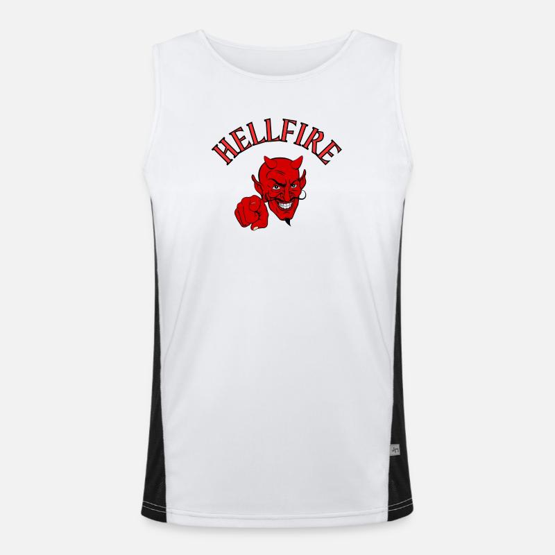 Devil, Satan, Devil, Hellfire Men's Functional Contrast Tank Top 