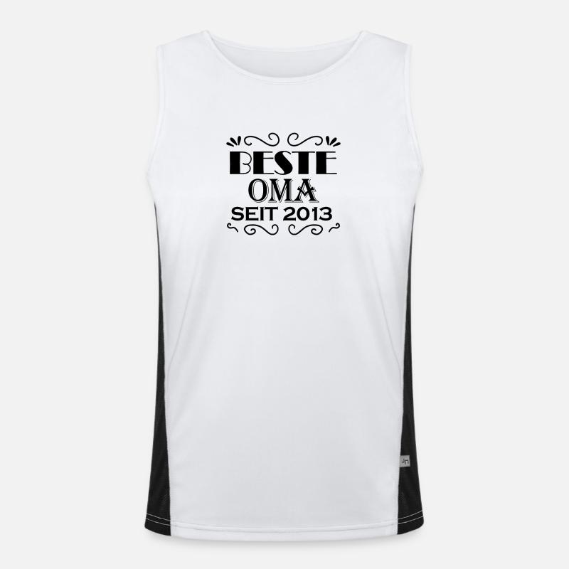 Beste Oma seit 2013 - Oma Geschenk Funktionelles Kontrast-Tank Top für Männer 