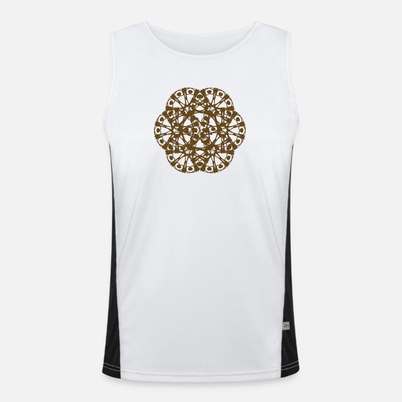Random pattern RAD rotated - Men's Functional Contrast Tank Top  - white/black