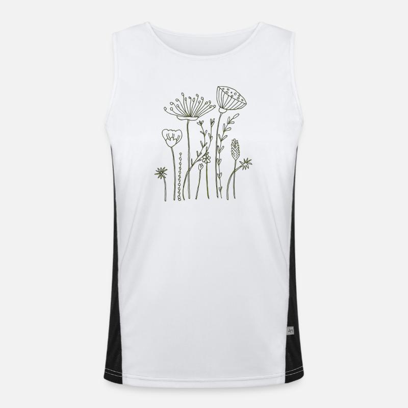 trockenblumen Funktionelles Kontrast-Tank Top für Männer 