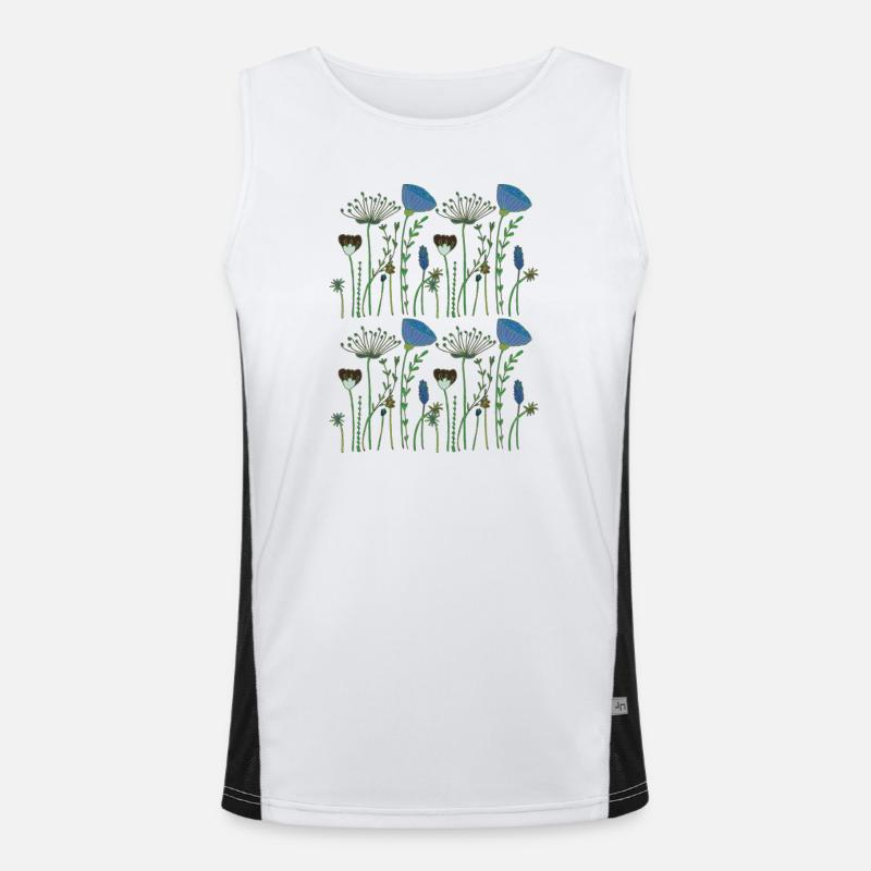 Dried flowers Men's Functional Contrast Tank Top 