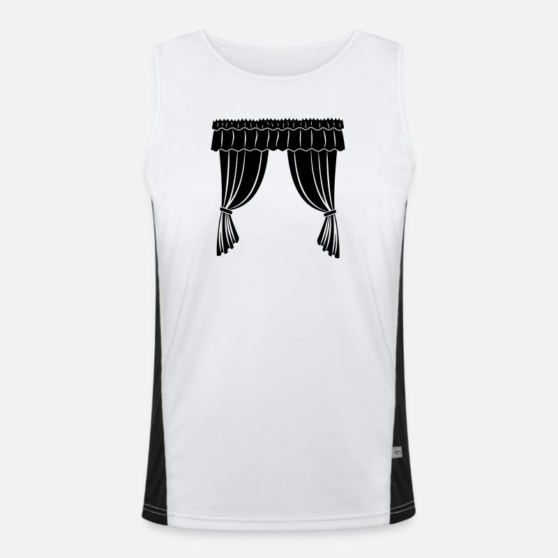 Vorhänge Theater oder Geschäft Funktionelles Kontrast-Tank Top für Männer 