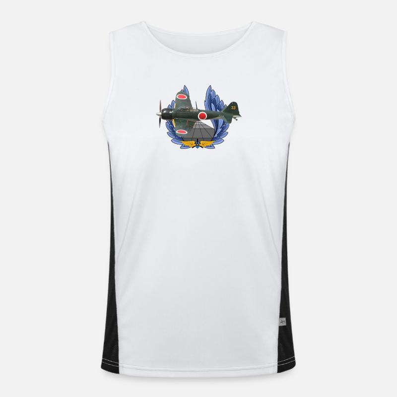 A6M Zero Men's Functional Contrast Tank Top 