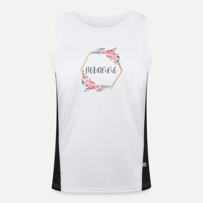 Hebamme Geburt Berufung Geburtshilfe Säugling Funktionelles Kontrast-Tank Top für Männer 