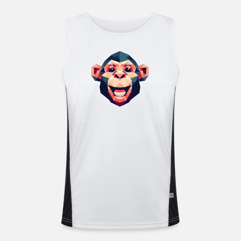 Polygon-Affe Funktionelles Kontrast-Tank Top für Männer 