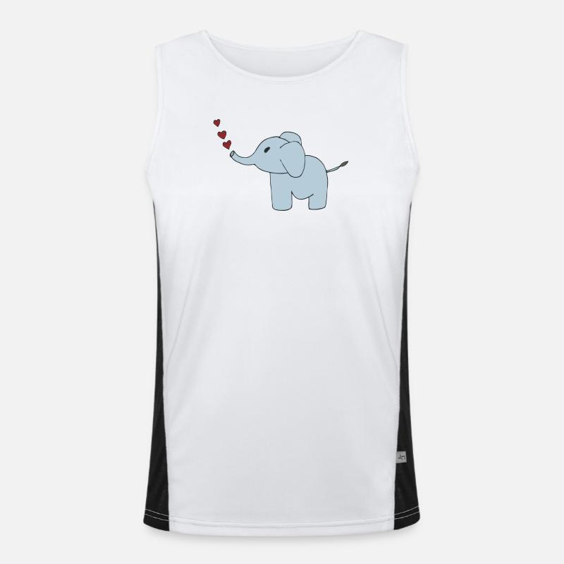 Elephant hearts Men's Functional Contrast Tank Top 