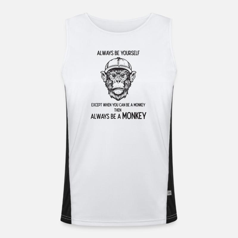 Sei immer ein Affe Funktionelles Kontrast-Tank Top für Männer 