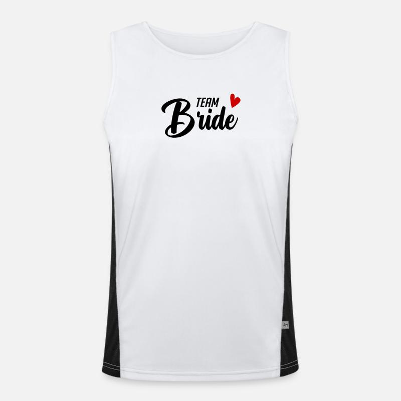 Team Bride Motiv - Men's Functional Contrast Tank Top - white/black