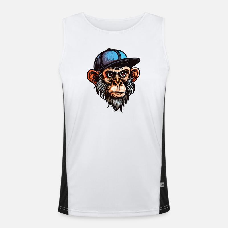 Lustiger Affe Funktionelles Kontrast-Tank Top für Männer 