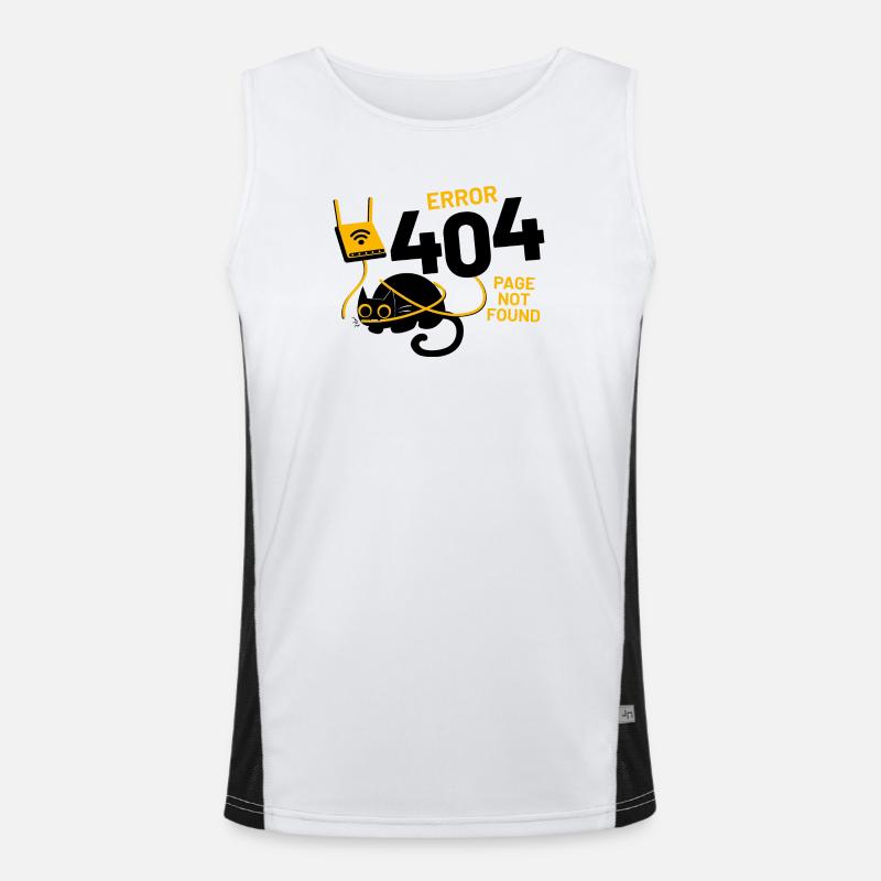 Error 404 Page Not Found Men's Functional Contrast Tank Top 