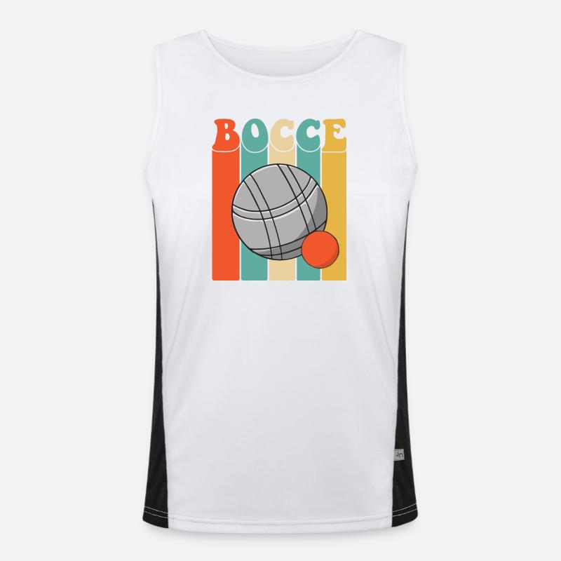 Bocce Saying Bocce Ball avec Jack Bocci Game Bocce Débardeur respirant contrasté Homme 