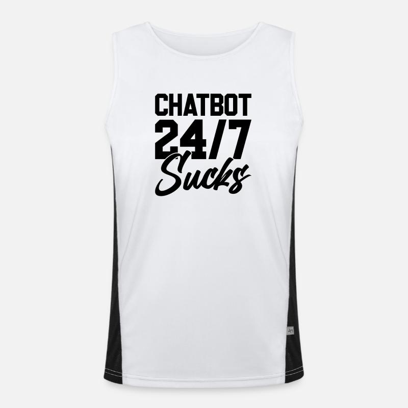 ChatBot 24/7 Sucks Men's Functional Contrast Tank Top 