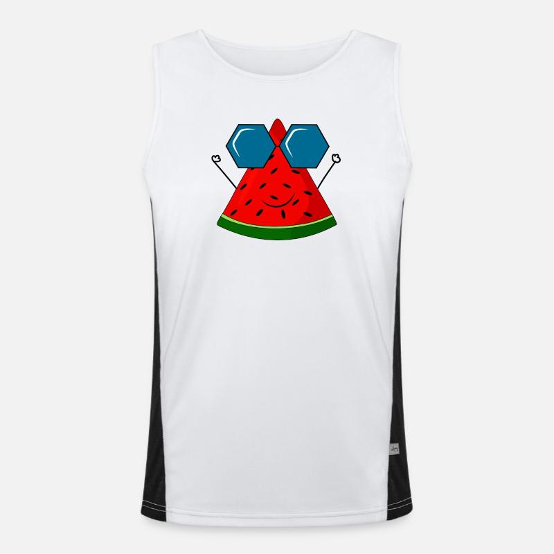 summer, pastèque, soleil Débardeur respirant contrasté Homme 