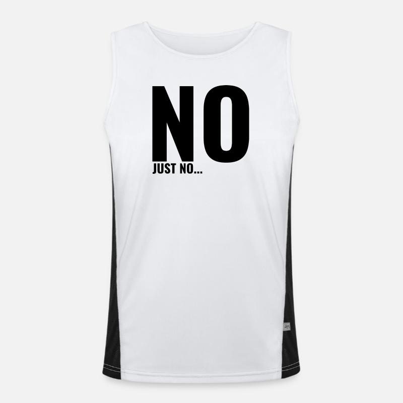 Nein, einfach nein Funktionelles Kontrast-Tank Top für Männer 