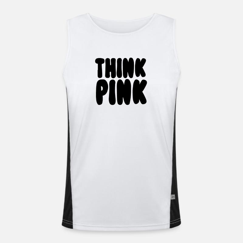 Think Pink Funktionelles Kontrast-Tank Top für Männer 