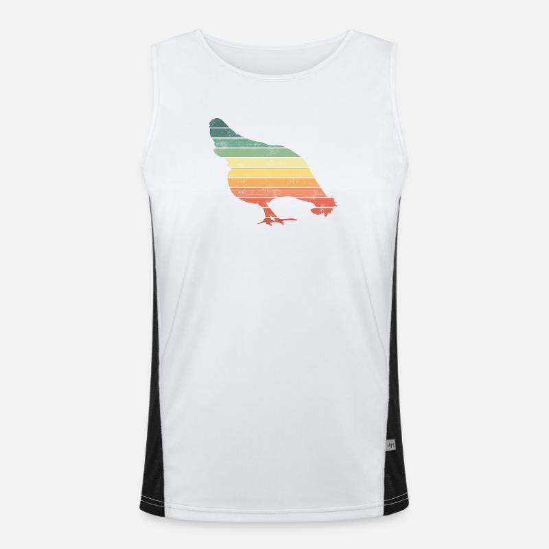 Huhn Hühner Funktionelles Kontrast-Tank Top für Männer 