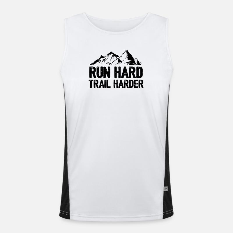 Run Hard. Trail Harder. Men's Functional Contrast Tank Top 