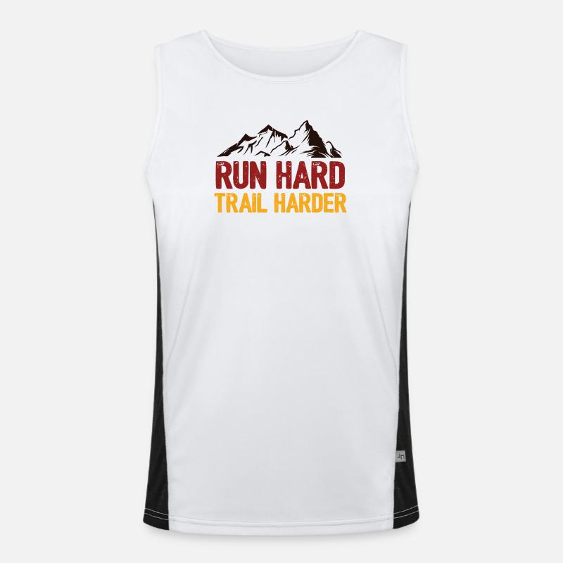 Laufen Sie hart. Härterer Trail. Funktionelles Kontrast-Tank Top für Männer 