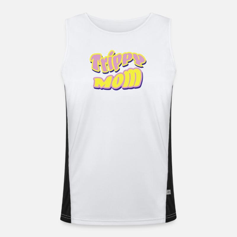 Trippy Mom Psychedelic Rock Men's Functional Contrast Tank Top 