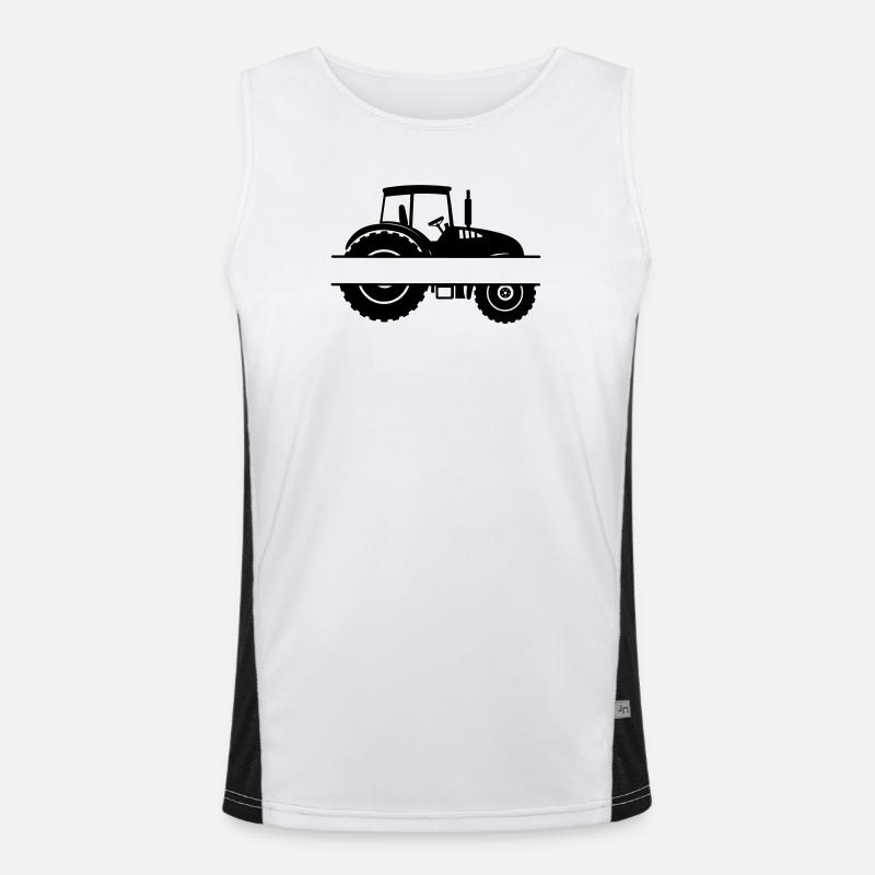 Ackerschlepper-Emblem Funktionelles Kontrast-Tank Top für Männer 