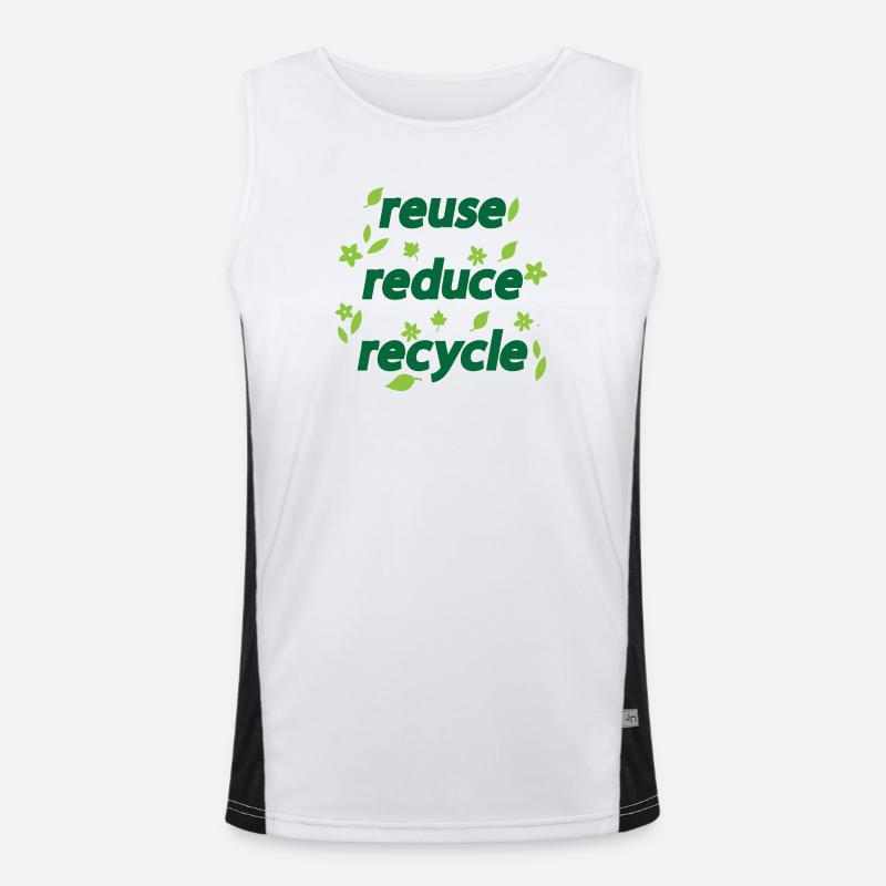 Réduire le recyclage de réutilisation Débardeur respirant contrasté Homme 