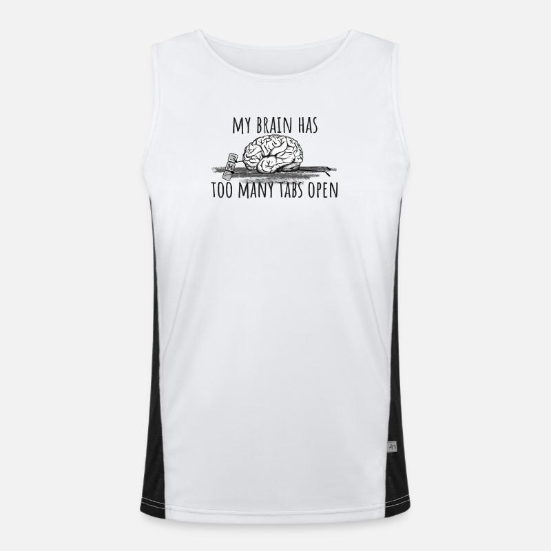 My Brain has too many tabs open! Men's Functional Contrast Tank Top 